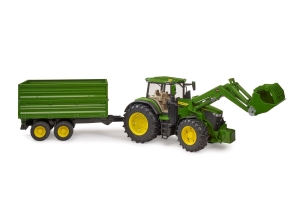 John Deere 7R 350 + frontloader and tipping trailer