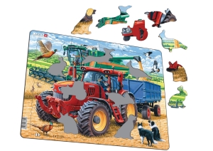 (NEW) Tractor & Combine Harvester at work