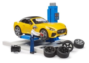 (NEW) Car Service Centre + Bruder Roadster
