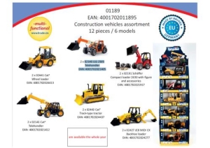 (NEW) Construction Vehicles Display (12 pcs)