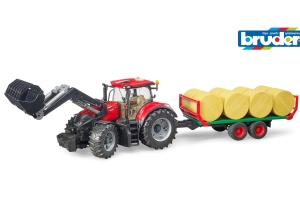 Case IH Optum w/Fl&Bale Trailer