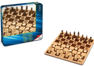 (SP)  Chess & Draughts-Metal Box