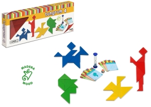 (SP) Tangram 4 Player Wood