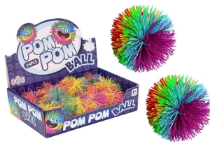 Rainbow PomPom Ball (Silicon) (24 D)