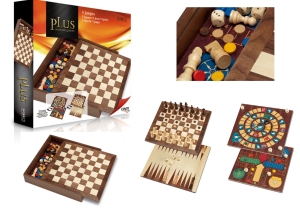 5 Games -Wooden Set