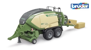 Krone Big Pack 1290 HDP VC with 2 square bales of hay